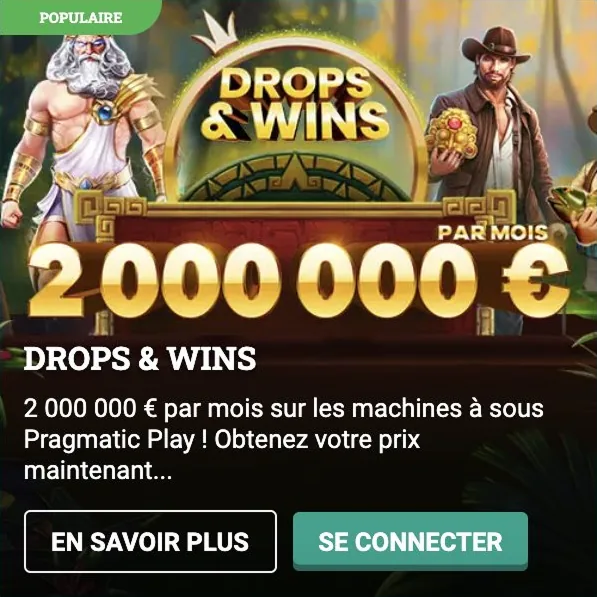 Promotion Drops and Wins Cresus Casino