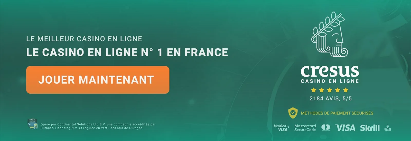 Présentation de Cresus Casino en ligne